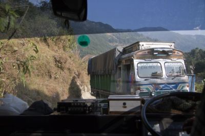 Busfahrt in die Annapurna-Region
