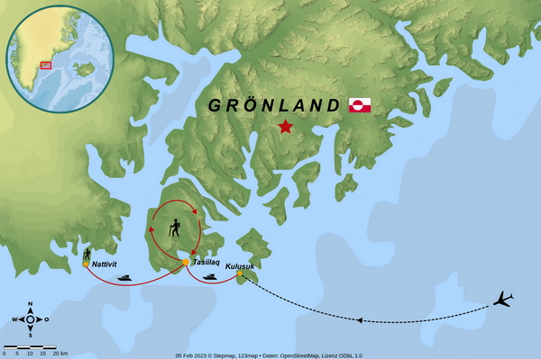 Grönland Reiseverlauf
